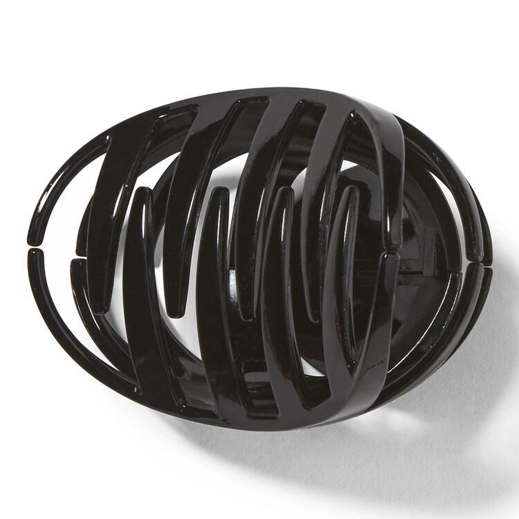 DCNL Black Large Round Hair Clip