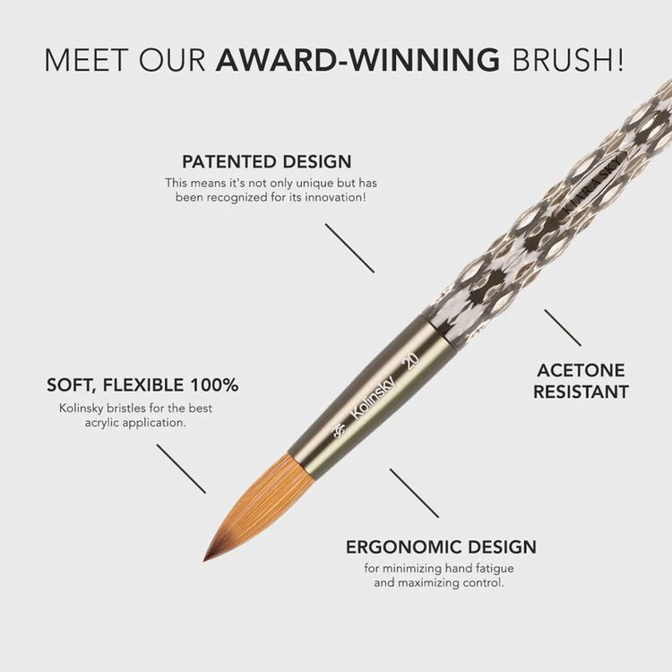 100% Kolinsky Acrylic Brush Size 14