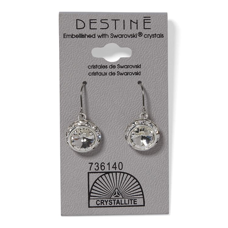 Crystal Rhinestone Rivoli Dangle Earring