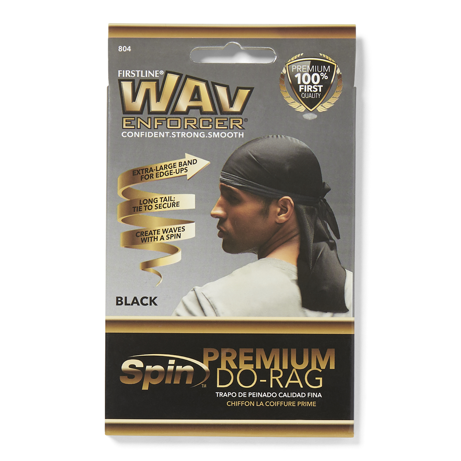WavEnforcer Premium Do-Rag – Extra Groß, Mit Langen Bändern | Für Wellen, Zöpfe & Locken, Auch Zur Nachtpflege