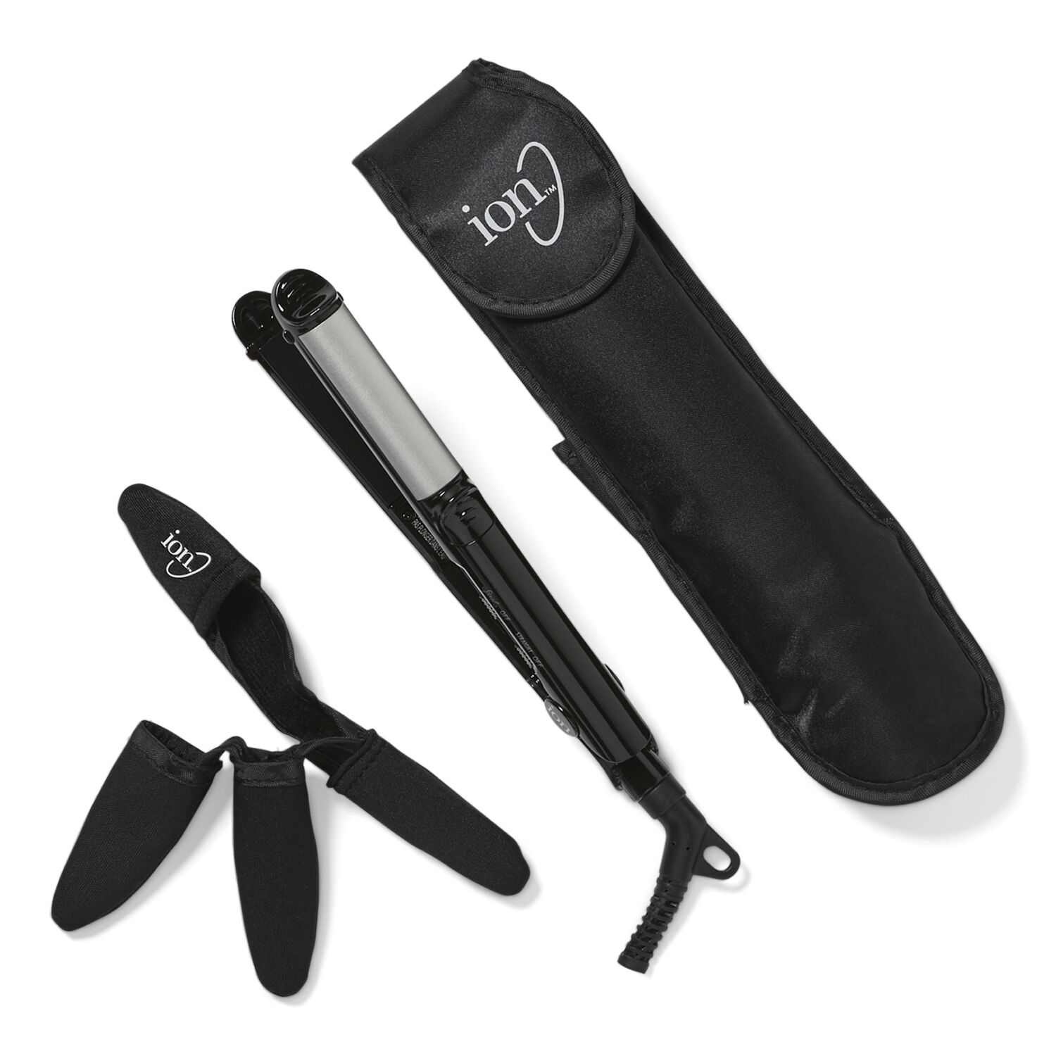 Straight N' Spiral Travel Ceramic Flat Iron (3/8 in) by Ion Flat