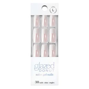 Glazed Donut Press-on Nails French Glaze - Long Square