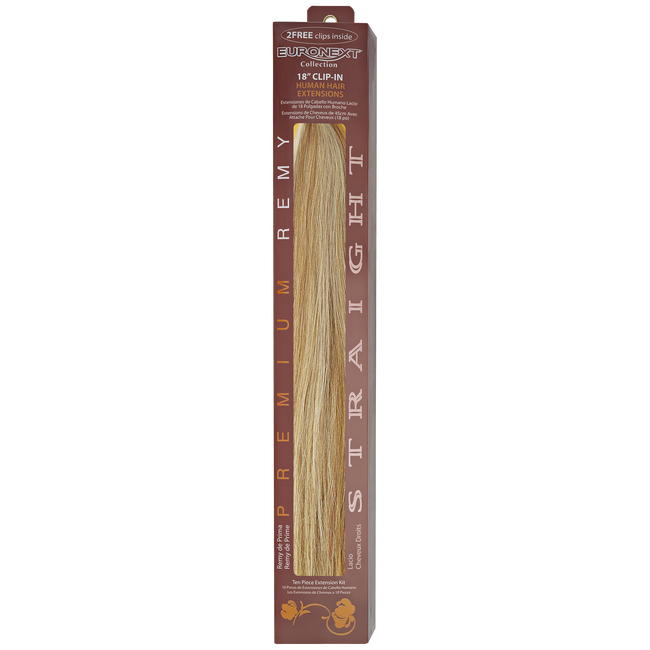 Clip In Blonde Frost 18 Inch Human Hair Extensions