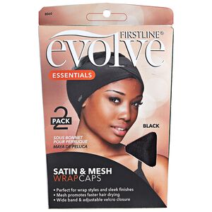 Satin and Mesh Wrap Caps 2 Pack
