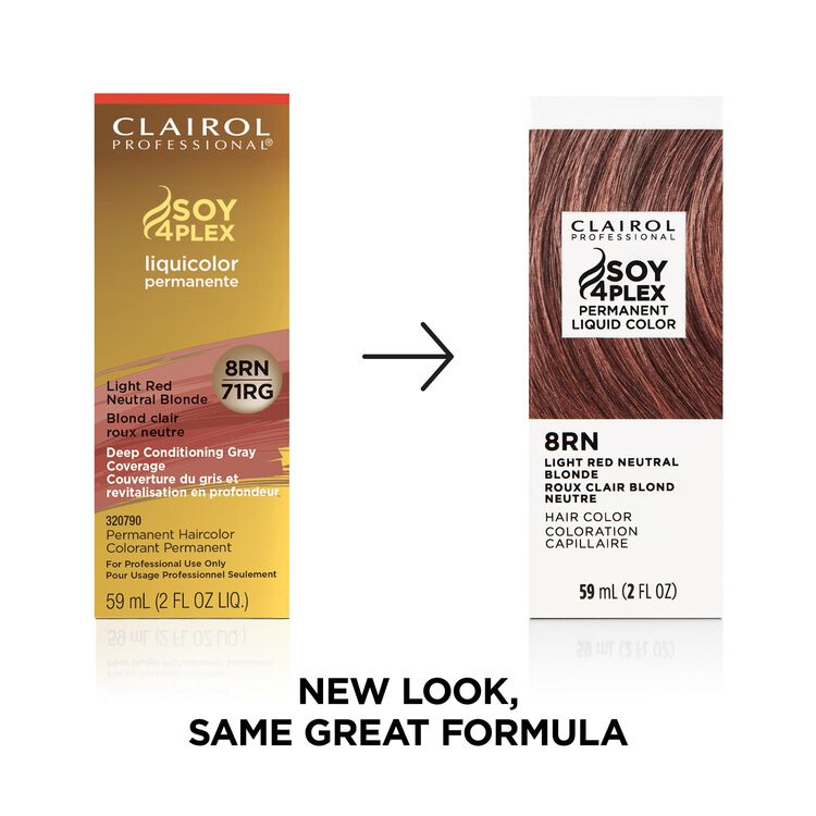 8RN Light Red Neutral Blonde Permanent Liquid Hair Color