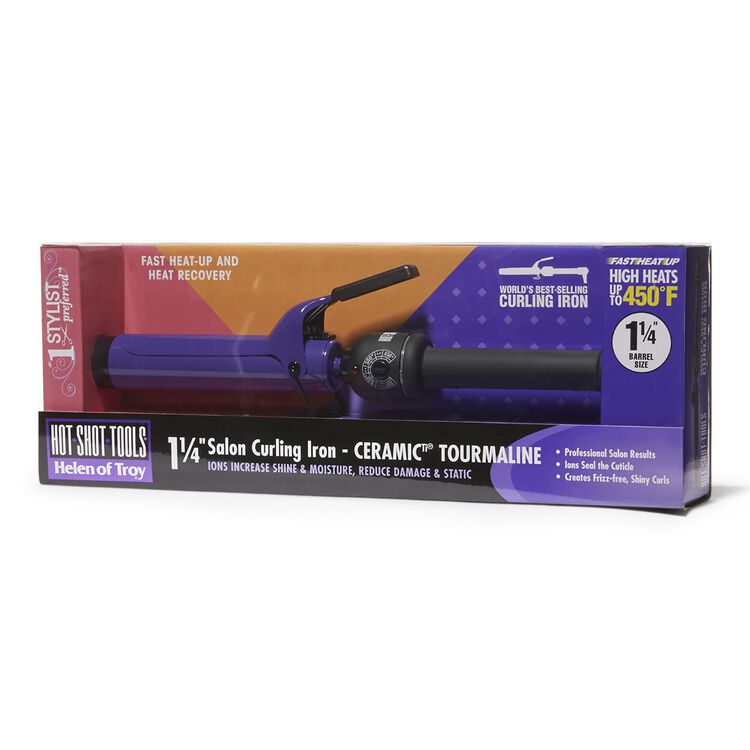 Hot Shot Tools Tourmaline Ceramic Curling Iron 1 1 4 Inch