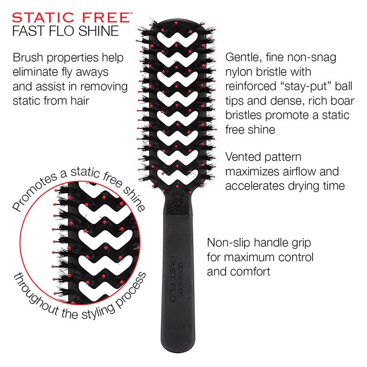 Static Free™ Fast Flo Shine Vent Brush