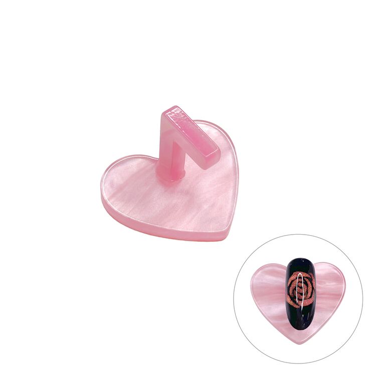 Pink Heart Shaped Nail Tip Stand