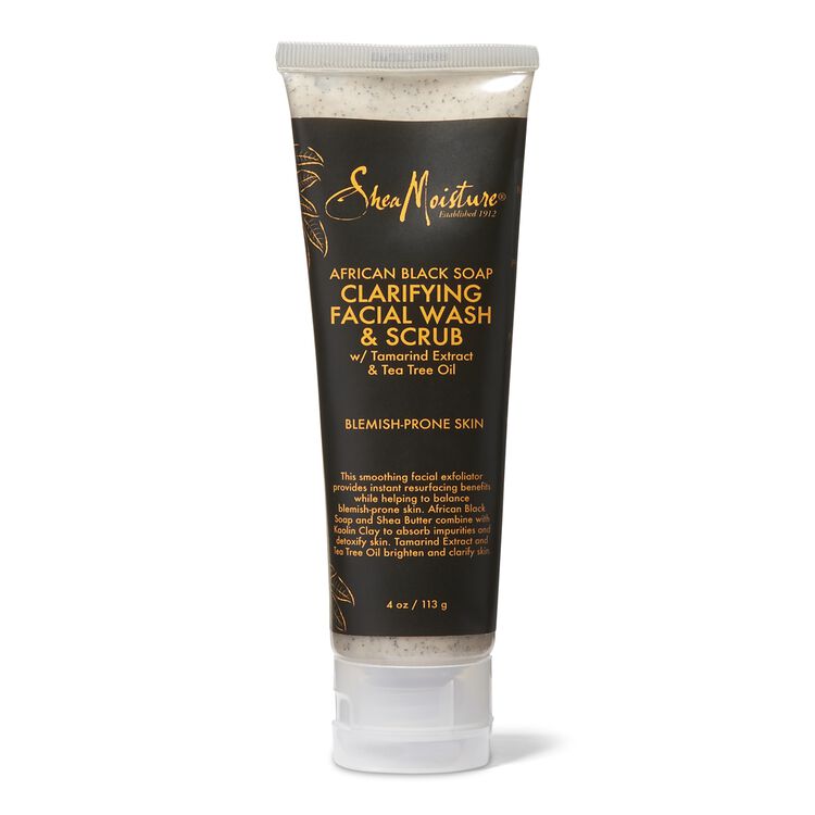 Shea Moisture African Black Soap Facial Wash and Scrub
