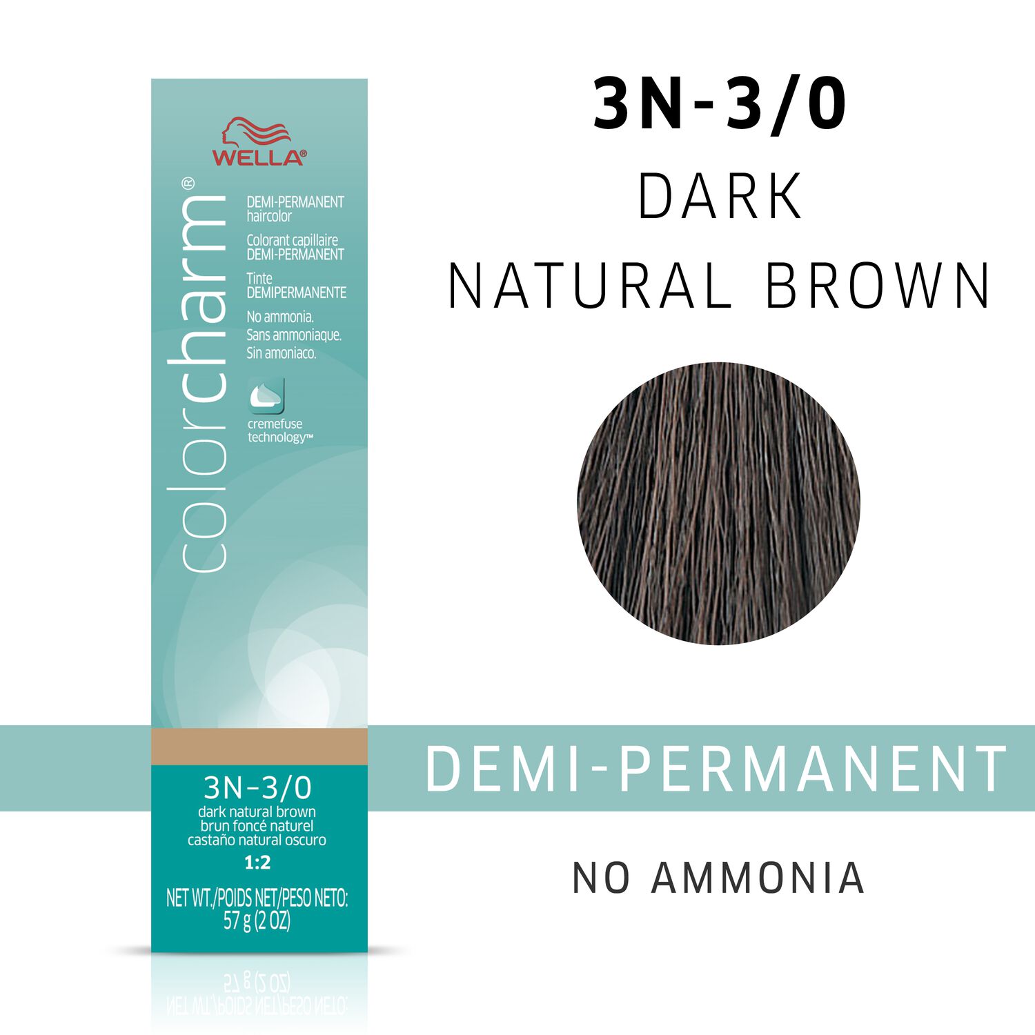 Dark Natural Brown Color Charm DemiPermanent Hair Color by Wella