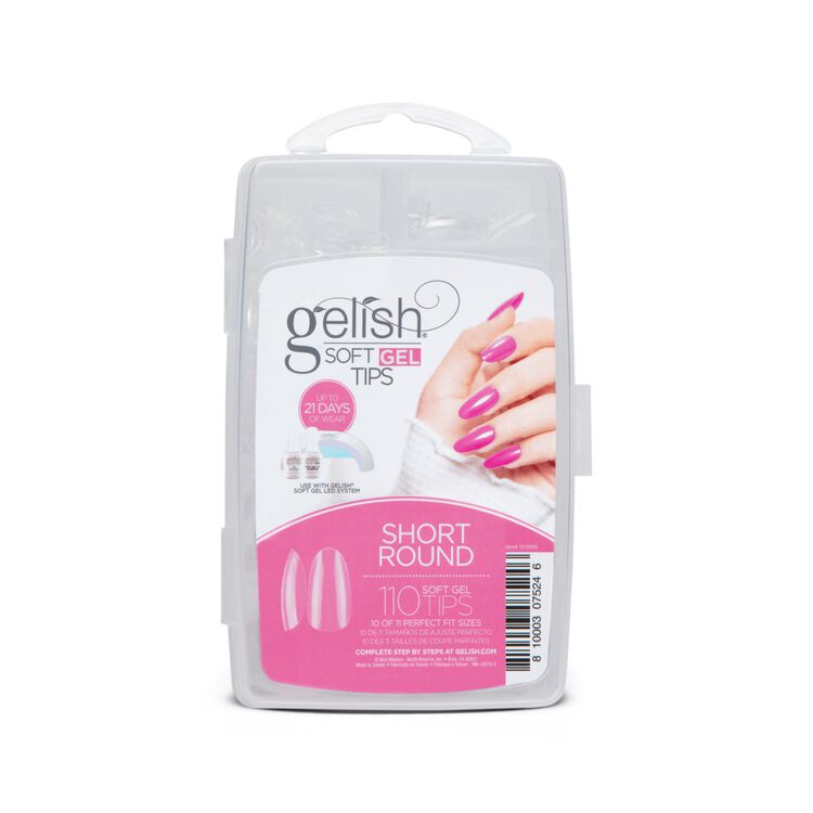 Gelish Soft Gel Tips - Short Round (110CT) | Full Coverage | Sally Beauty