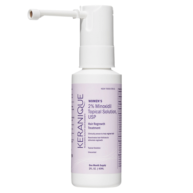 Keranique Hair Regrowth Treatment For Women - 2% Minoxidil Spray, 4 Fl Oz