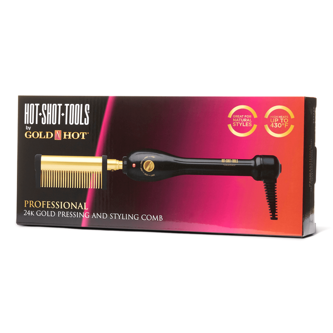 Hot Shot Tools by Gold 'N Hot 24K Gold Pressing and Styling Comb Blow Dryer Sally Beauty