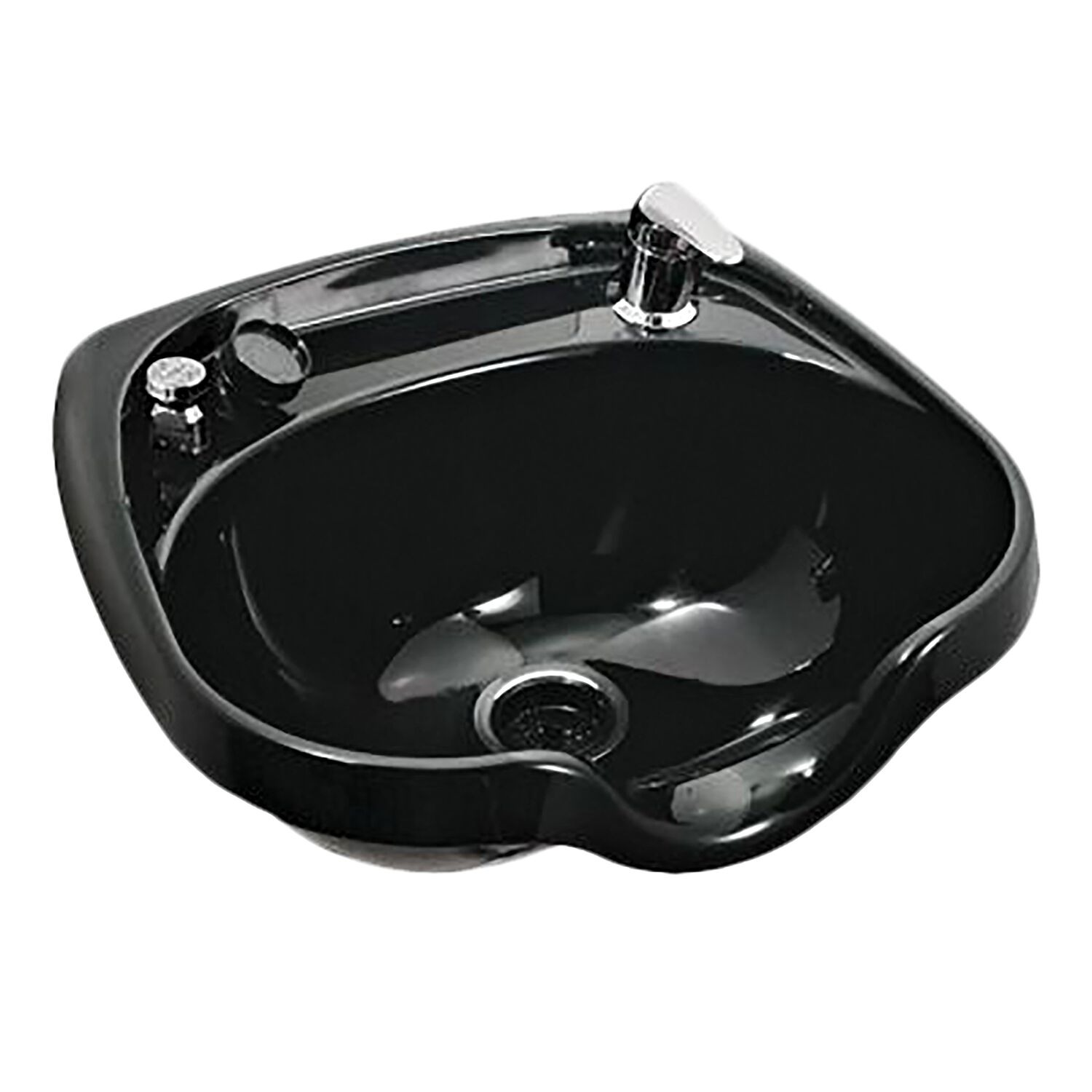 Jeffco Black Oval ABS Plastic Shampoo Bowl