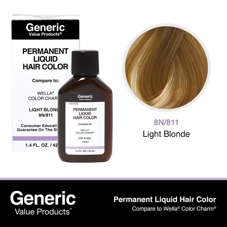 Generic Value Product 811 Light Blonde Permanent Liquid Hair Color