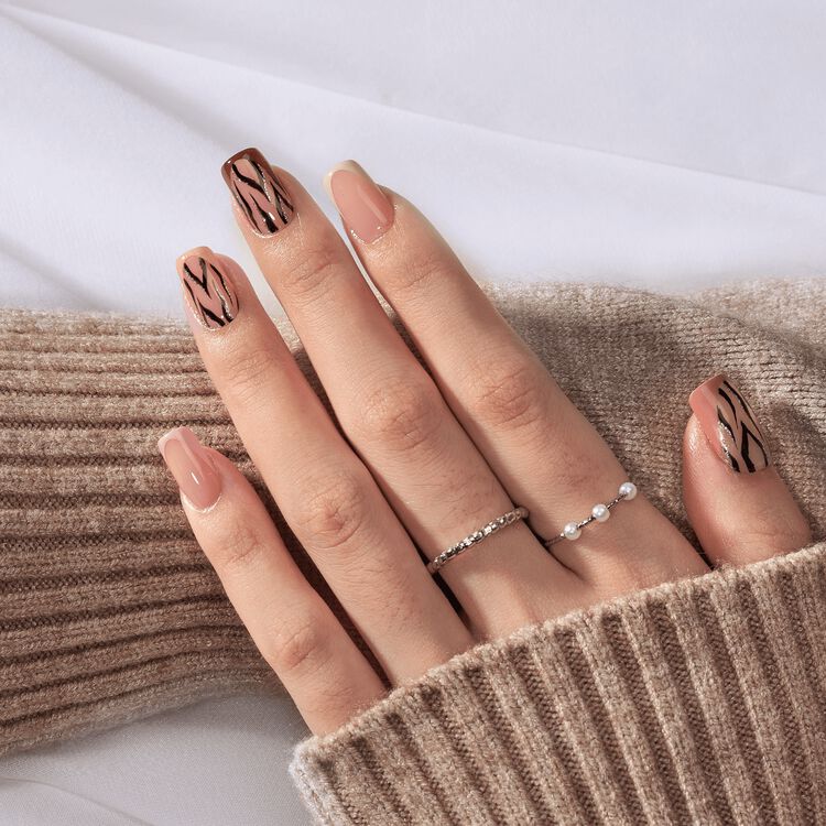 XCOATTIPS® French - Peach Short Square Pastel Tips