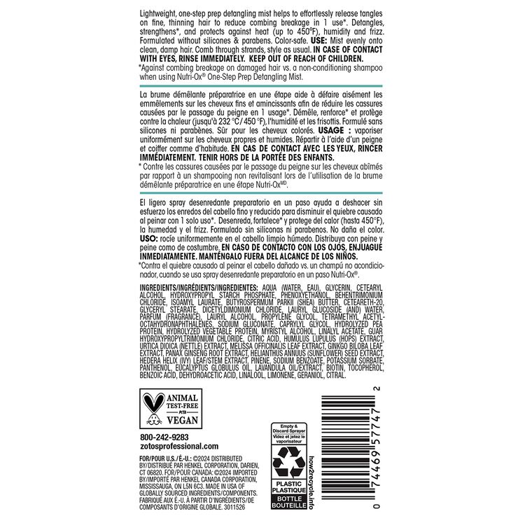 One-Step Prep Detangling Mist 8 oz