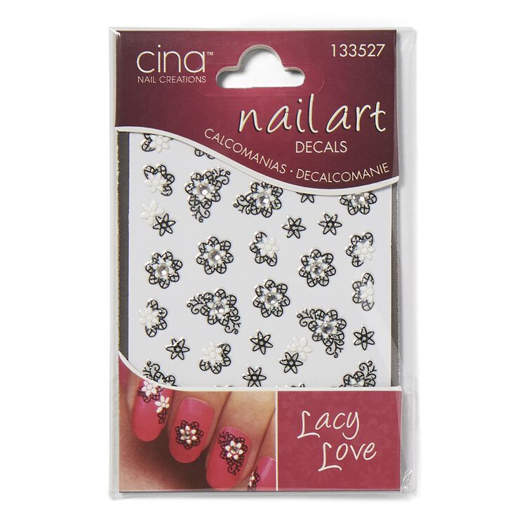 Cina Nail Creations Lacey Love 3d Nail Art Jewelry Decals Nail