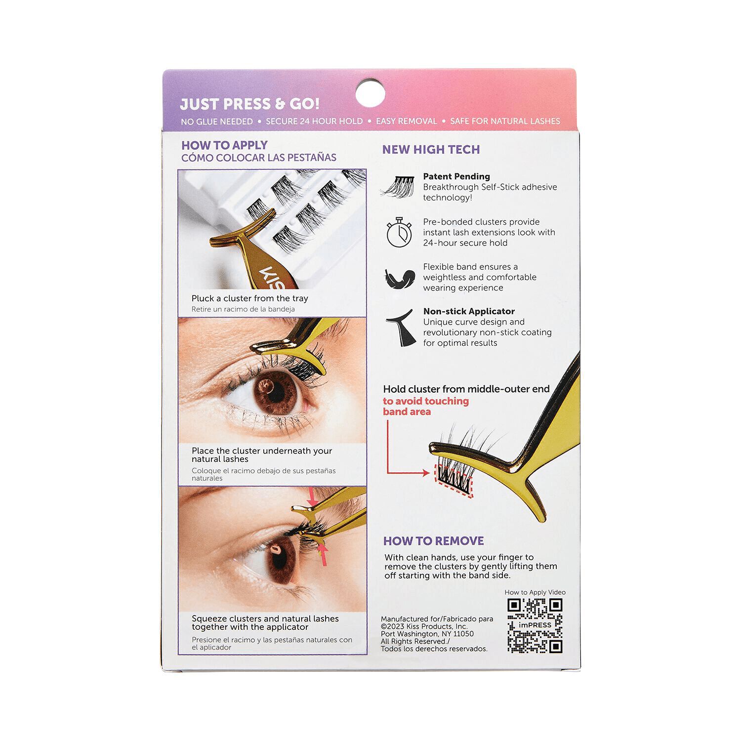 KISS imPRESS PressOn Falsies Eyelash Clusters Voluminous False Eyelashes Sally Beauty