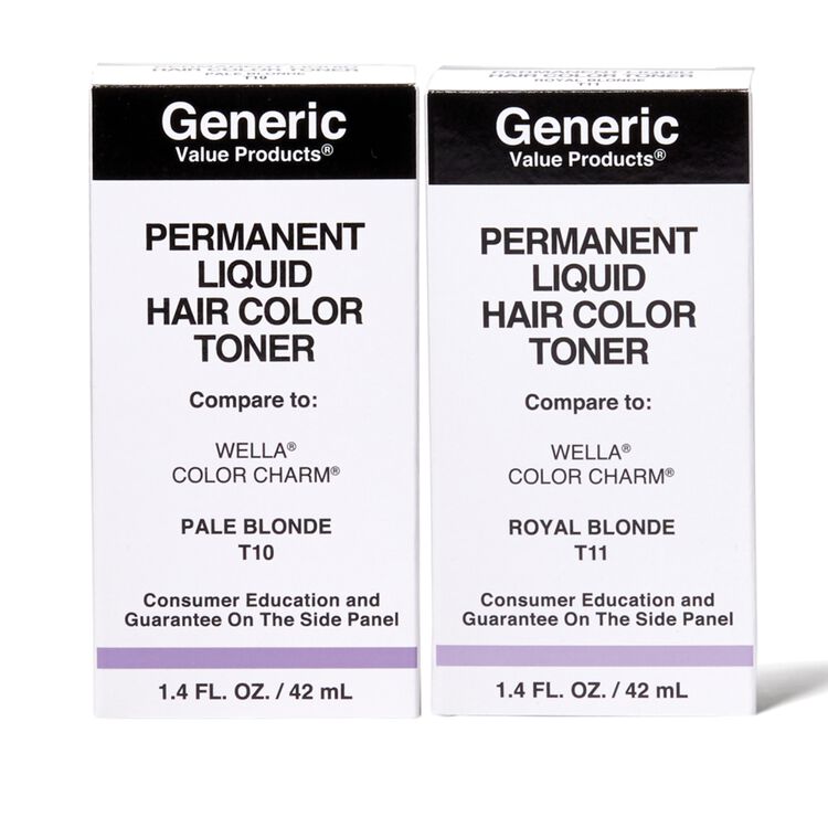 Generic Value Product Permanent Liquid Hair Color Toner Compare to Wella  colorcharm