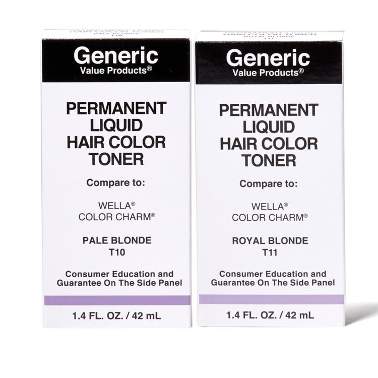 Generic Value Product Permanent Liquid Hair Color Toner Compare To Wella Color Charm Sally Beauty