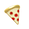 Pizza Charm Gold