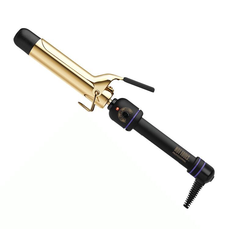 Gold 1 1/4 Inch Spring Curling Iron