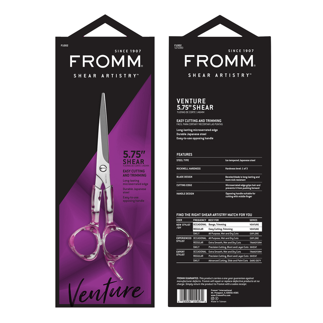 Venture 5.75" Shear Clear by Fromm Shears & Shapers Sally Beauty