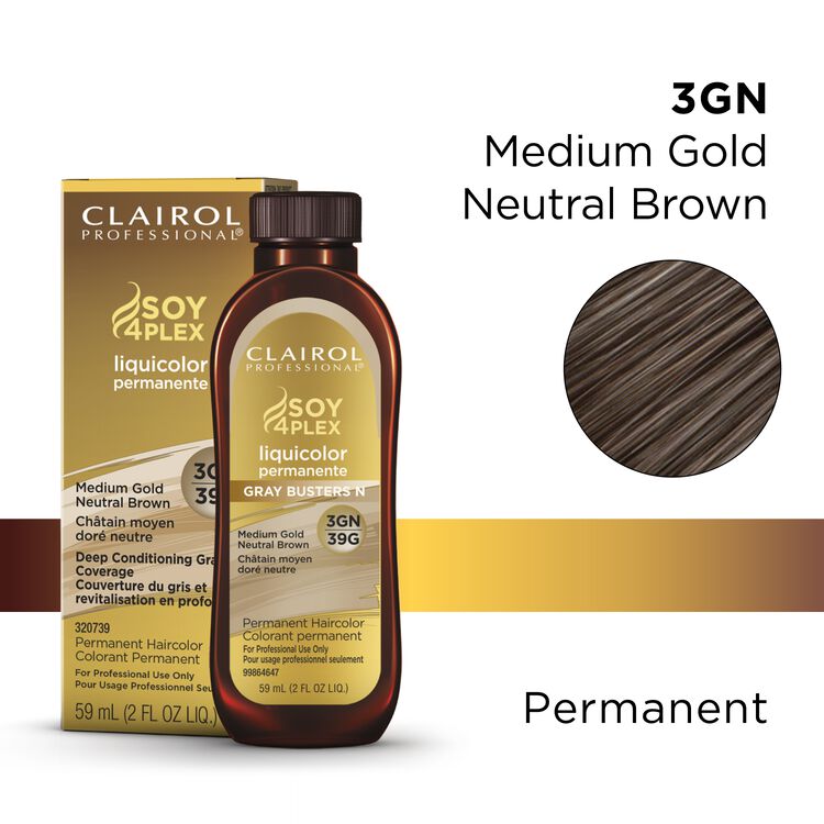 3GN/39G Medium Gold Neutral Brown LiquiColor Permanent Hair Color