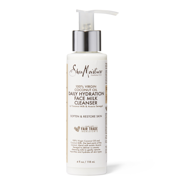 Women making coconut oil facial cleanser work orange naked