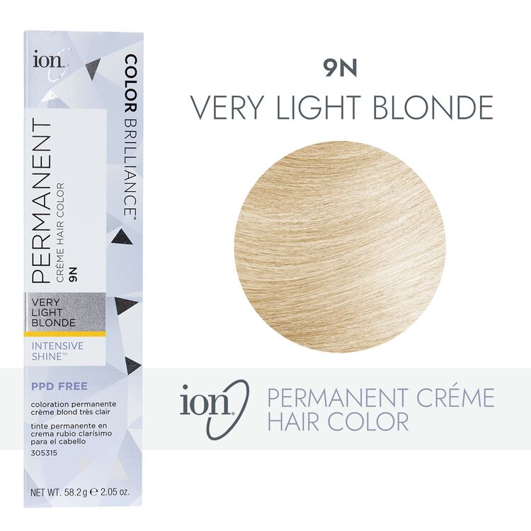 Ion 9N Very Light Blonde Permanent Creme Hair Color by Color Brilliance |  Permanent Hair Color | Sally Beauty