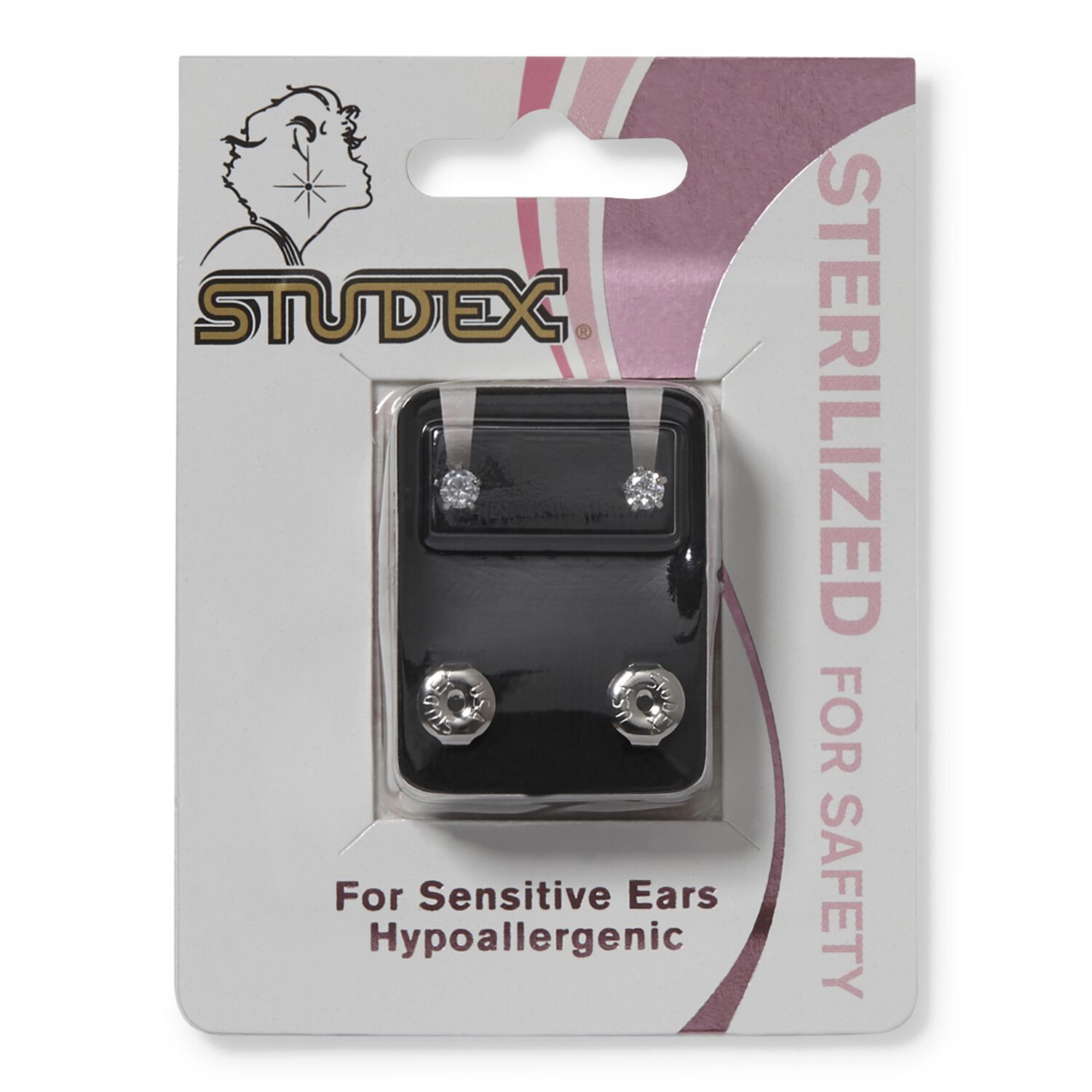 Studex Cubic Zirconia Sterilized Piercing Earrings Stainless Steel