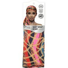 Chain Print Silky Wrap Scarf