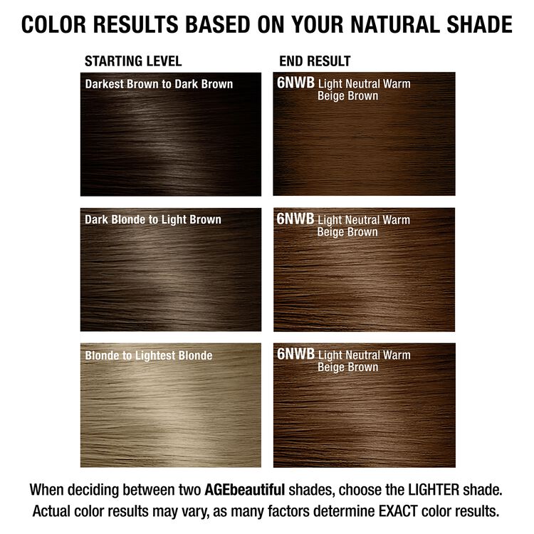 6NWB Light Neutral Warm Beige Brown Permanent Liqui-Creme Hair Color