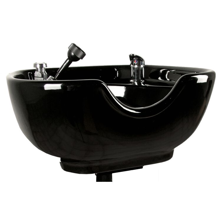 Black 8100 Stationary Porcelain Shampoo Bowl