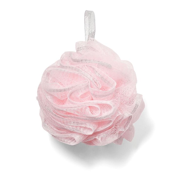 Pink & Silver Glitter Bath Pouf