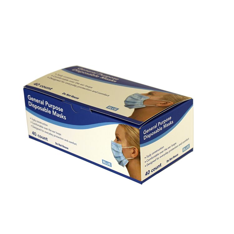 40 Pack Disposable Face Masks