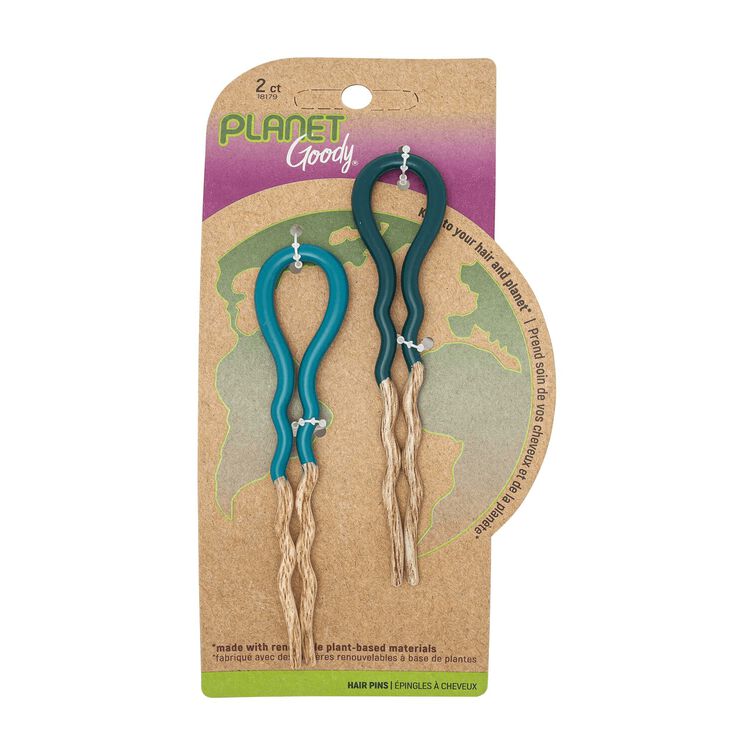 Green and Blue French Hair Pins 2 Count
