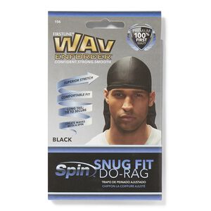 Snug Fit Bold Black Do Rag
