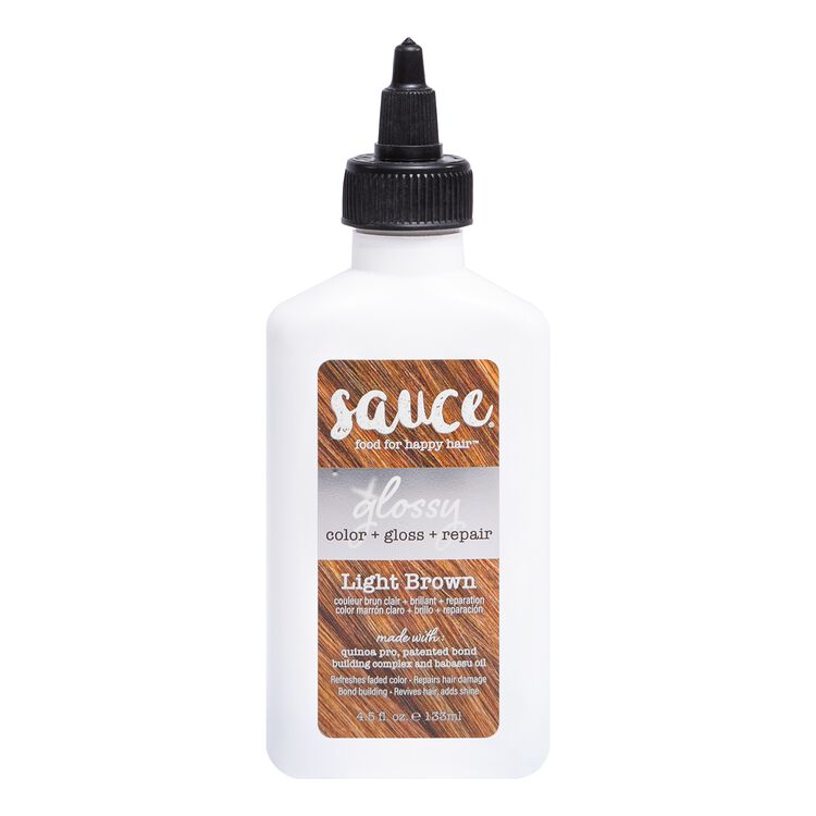 Light Brown Glossy Color & Gloss & Repair Semi Permanent Hair Gloss