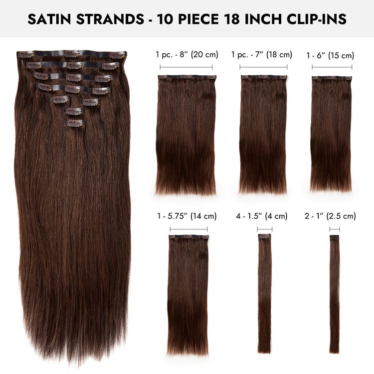 Brown 18 Inch Seamless Clip-in Hair Extensions