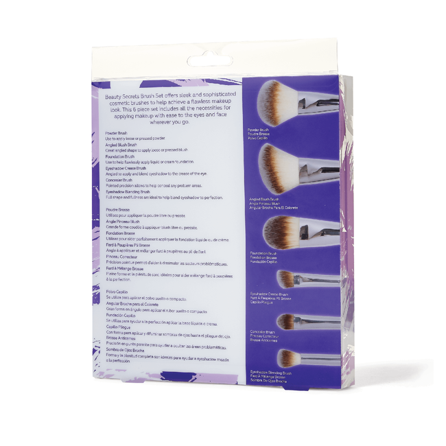 Beauty Secrets 6 Piece Cosmetic Brush Set Makeup Brushes Sally Beauty