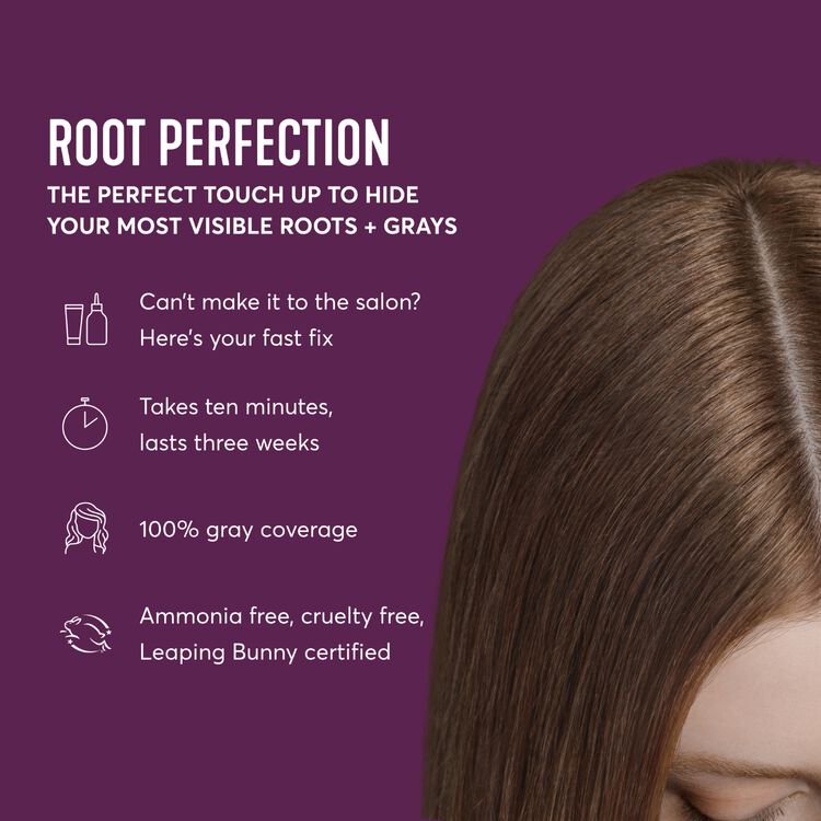 Root Perfection Root Touch Up Permanent Hair Color Kit 7N Alba Brown