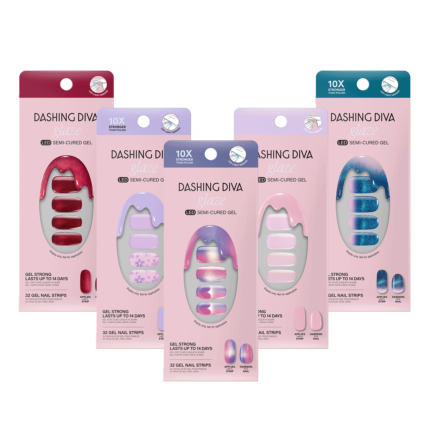 Dashing Diva GLAZE Gel Polish Nail Strips