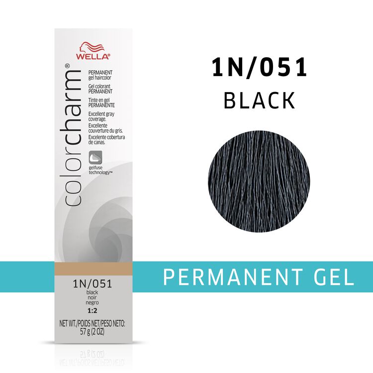 Black colorcharm Gel Permanent Hair Color
