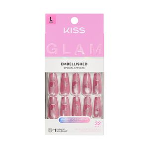 Glam Embellished Press On Nails - Pink Sugar