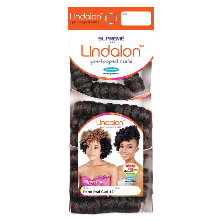 Crochet Perm Rod Curl 12 Inch Ombre Black/Dark Auburn