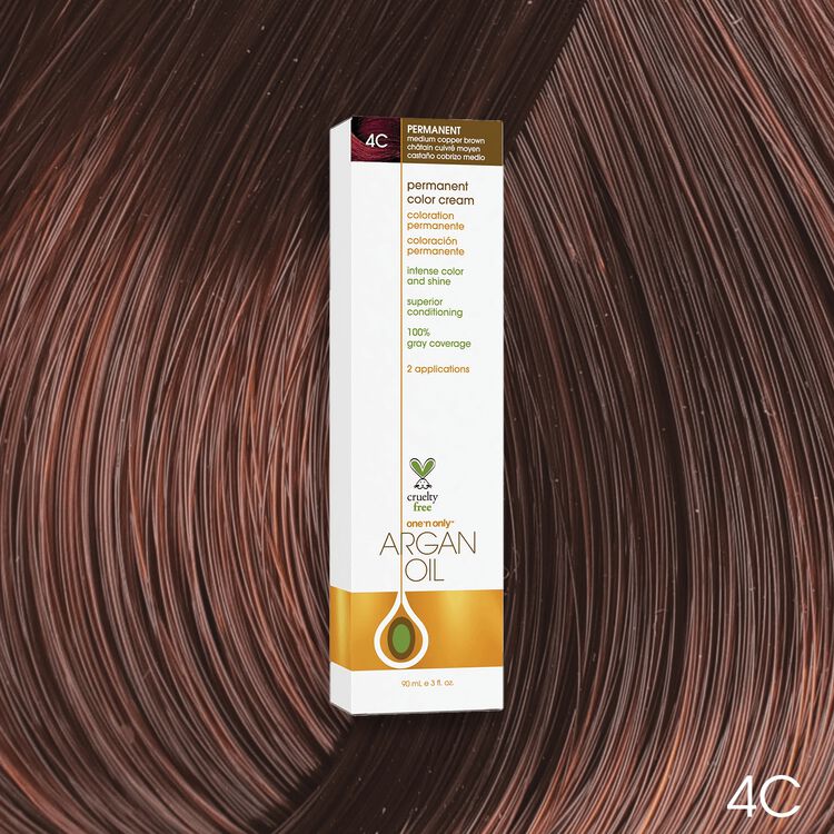 Argan Oil Permanent Color Cream 4C Medium Copper Brown