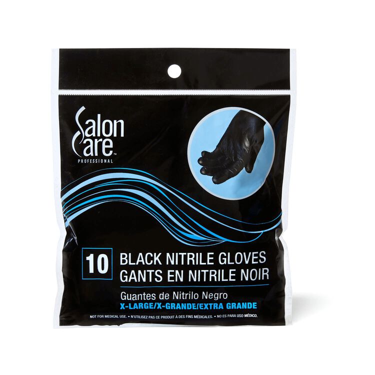 X Large 10ct Black Nitrile Gloves