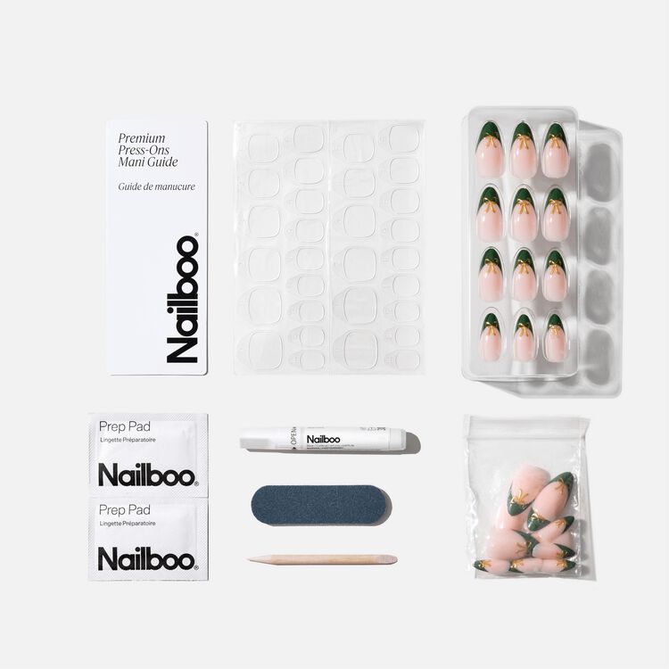 Evergreen Glam Premium Press On Nails